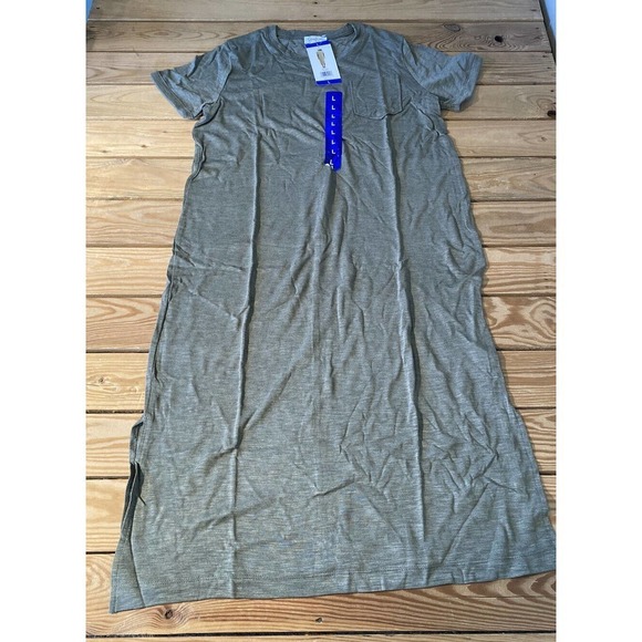 NWT Jessica Simpson Midi T Shirt Dress Size Large Women’s Green Short Sleeve - Picture 1 of 9